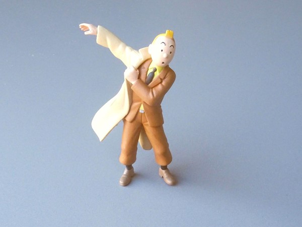 Picture of Tintin in trench coat